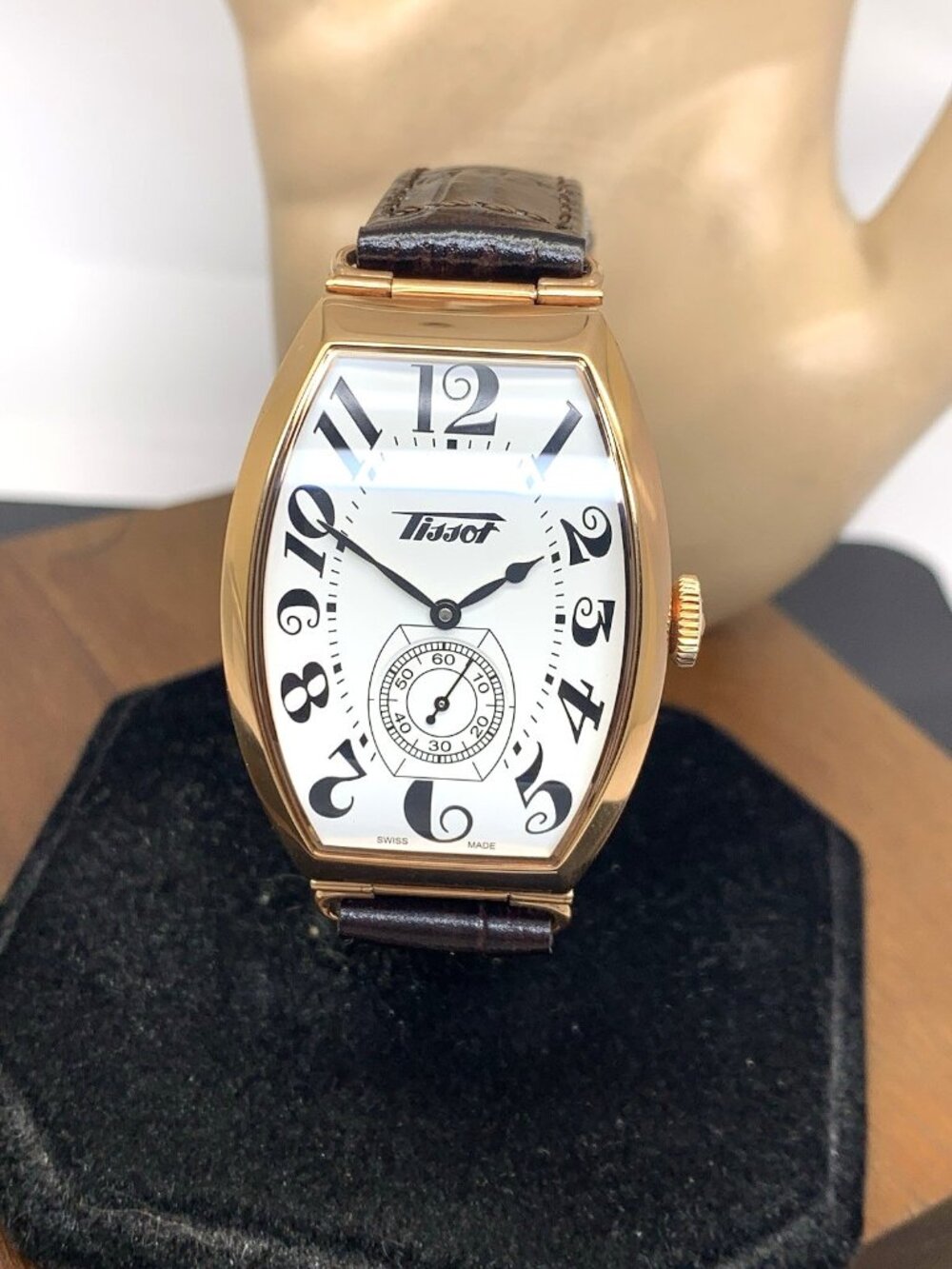 Tissot Heritage Watch T1285053601200 Swiss Hand Wind White Dial Brown Leather